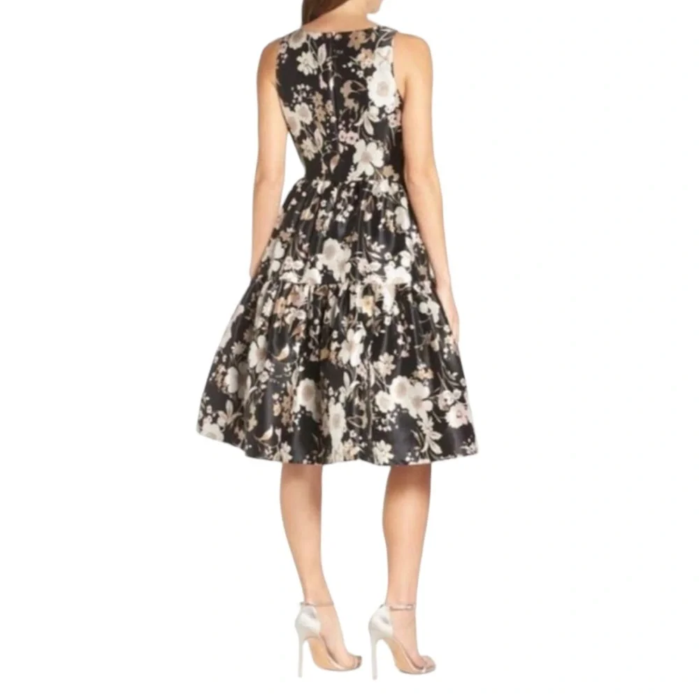 Eliza J Black Floral Dress - Picture 3 of 13